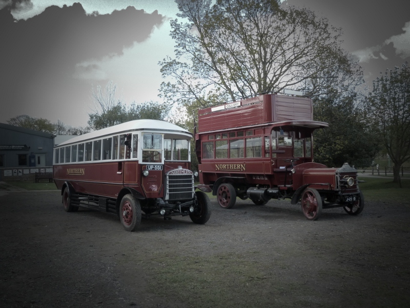 SOS bus and replica Daimler